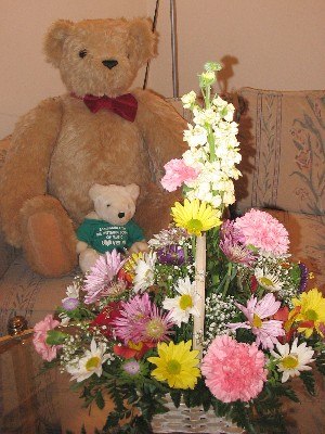 February 2004
Bears enjoying flowers
